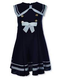 Bonnie Jean Girls' Sailor Dress - navy, 8 (Big Girls) - Walmart.com