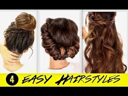 Secure the top half with a hair tie. 4 Totally Easy Back To School Hairstyles Cute Braided Bun Half Up Braids Hairstyle Youtube