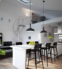 Office Library Loft Above Kitchen Modern Apartment Design Modern Kitchen Design Modern Apartment