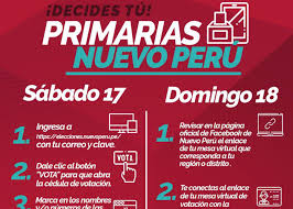 Reniec entregará duplicados de dni hoy domingo 11 en doble turno. Elecciones 2021 Nuevo Peru Realiza Comicios Internos Abiertos Y Virtuales Noticias Agencia Peruana De Noticias Andina