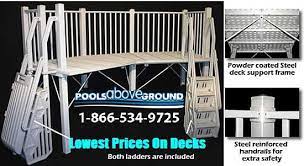 When installing your pool deck, be careful of: Prefab Or Pre Made Above Ground Pool Decks Above Ground Pool Decks Pool Decks Above Ground Pool