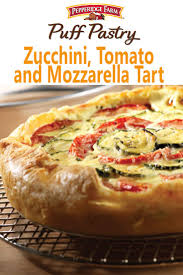 Zucchini Tomato Mozzarella Tart Puff Pastry Recipe Pepperidge Farm Puff Pastry Recipes Zucchini Tomato