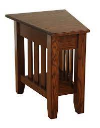End tables & side tables : Mission Wedge End Table Ohio Hardwood Upholstered Furniture