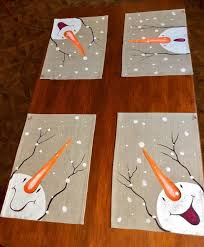 Handbemalte Schneemann Tischsets Tischsets 2er Set 3er Set 4er Set 5er Set 6er Set 7er In 2020 Snowman Painting Xmas Crafts Christmas Table Cloth
