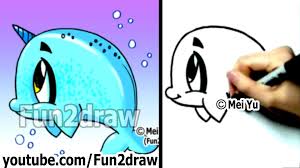 When autocomplete results are available use up and down arrows to review and enter to select. How To Draw A Cartoon Whale Narwhal Draw Animals Learn To Draw Fun2draw