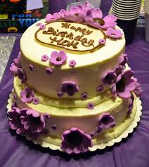 Heat the oil to 350°f (175°c) or until a cube of bread will fry to golden brown within 10 seconds. Purple Flower Cake For Terry S Birthday 2 Layer 8 Inch Round French Vanilla For The Top Tier And 2 Layer 10 Inch Carro Cake Cake Decorating Melting Chocolate