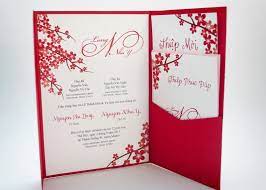 Red Vietnamese Wedding Invitation Post Wedding Brunch Invitations Wedding Invitation Format Wedding Invitation Templates