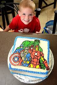 List of stunning captain marvel cake design image ideas that can inspire you to have custom cake designs for upcoming birthdays, weddings, anniversaries. Avengers Birthday Cake Using Frozen Buttercream Transfer Avengers Birthday Cakes Avengers Birthday Avengers Cake Design