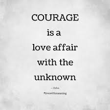 Courage Is A Love Affair With The Unknown Wise Quotes Wise Words Inspirational Quotes