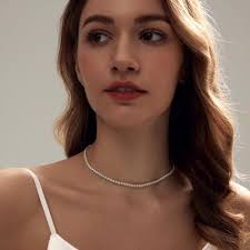 Amazon.com: HAXIYA Collar de tenis para mujer, plata esterlina, delicado  collar de gargantilla, pulsera de cristal para mujer, joyería de boda para  novia, fiesta brillante, baile de graduación, hipoalergénico : Ropa, Zapatos