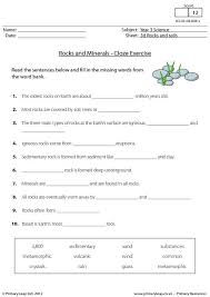 science reading comprehension the rock cycle worksheet