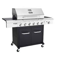 Nexgrill Deluxe 6 Burner Propane Gas Grill In Black With Side Burner 720 0898 The Home Depot Gas Grill Propane Gas Grill Natural Gas Grill