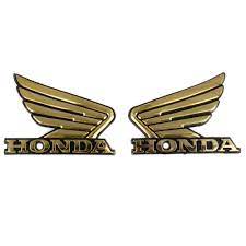 2x Abs Gold Honda Wing Gas Tank Emblem Badge Decal Sticker For Honda New Honda Wing Honda Logo Gas Tanks