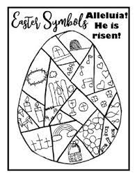 Create your own easter egg coloring pages release your inner artist and share your artworks with your family. Easter Egg With Symbols Coloring Page Religious Pictures For The Paschal Season