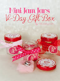 This beautiful wooden box is a gift in of itself and still it comes with 3 personalized guy items inside. Mini Jam Jars Valentine S Day Gift Box The Crafting Nook