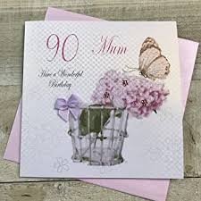 Great savings & free delivery / collection on many items. Amazon Com White Cotton Cards Mum Have A Wonderful 90th Birthday Vintage Handmade Card White Pdm90 Office Products