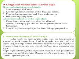 Check spelling or type a new query. Menyusun Bentuk Tes Jawaban Singkat Dan Bentuk Tes Uraian Essei Ppt Download