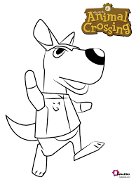 Rooney The Kangaroo From Animal Crossing Printable Coloring Page Collection Of Cartoon Coloring Pages Fo Cartoon Coloring Pages Animal Crossing Coloring Pages