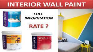 Alkyd paint is highly durable, applies smoothly, covers stains and imperfections well, and is fairly resistant to moisture. Best Interior Paints Best Wall Paint For Interior Interior Paint In Asian Paints Youtube