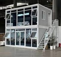 China Luxury Glass Prefab Office Expandable Container House Portable  Modular Home