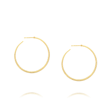 Givenchy medium hoop earrings $38.00. Brushed Medium Yellow Gold Hoop Earrings Van Peterson London