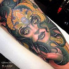 Medusa Neotraditional Tattoo Medusa Tattoo Tattoos Portrait Tattoo