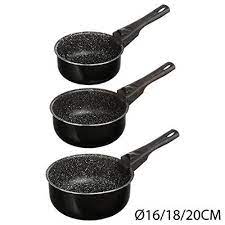 jja 135112 set de 3 casseroles poignee amovible pierre 16 18 20 cm epicerie au meilleur prix livree sur toute la france metropolitaine casseroles pierre poignees