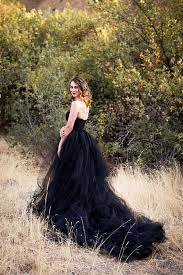 Twilight Is A Strapless Tulle Wedding Dress With A Corset Style Top And Full Layered Tulle Sk Black Tulle Dress Black Wedding Dresses Black Tulle Wedding Dress