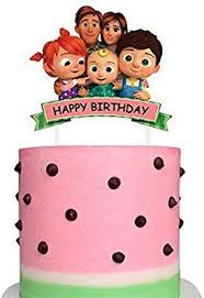 Cocomelon Cake Topper Birthday Decoraitons Cupcake Toppers Party Supplies For Children Amazon Co Birthday Cake Toppers 1st Birthday Cake Topper Birthday Party