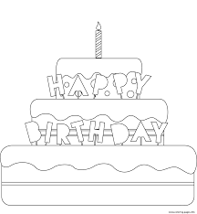 13 awesome birthday cake coloring pages coloring pages. Happy Birthday Cake Coloring Pages Printable