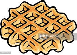 Cartoon Illustration Of A Belgium Waffle Food Illustration Art Belgium Waffles Waffles