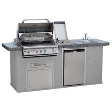 stucco or rock outdoor bbq kitchen island