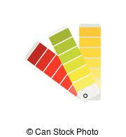 paper pantone color chart icon flat style paper pantone