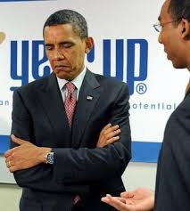 While The Man On The Right Side Of This Image Is Asking President Obama To Consider A Decision Ba Body Language Nonverbal Communication First Black President