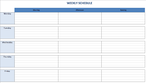 free excel schedule templates for schedule makers