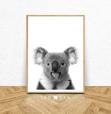 Black And White Animal Prints Australia Black And White Koala Print Australian Animal Koala Bear Babies Room Art Nursery Wall Art Decor Digital Download Nursery Poster In 2020 Printable Nursery Art Baby Room Art Nursery Poster