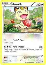 Nm vintage 1999 meowth 1st edition jungle pokemon card + sleeve 56/64. Amazon Com Pokemon Meowth 67 108 Xy Roaring Skies Toys Games