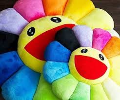 Same bright and colourful prints and lovely soft quality. Rainbow Flower Cushion