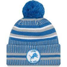 Youth New Era Blue Silver Detroit Lions 2019 Nfl Sideline Home Sport Knit Hat In 2021 Knit Hat For Men Detroit Lions New Era