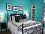 Mint Blue Sky Blue Bedroom