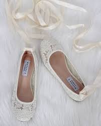 Ivory Lace Round Toe Flats With Ballerina Lace Up Women Etsy In 2020 Womens Wedding Shoes Bridesmaid Shoes Round Toe Flats