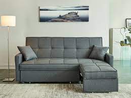 3sitziges Schlafsofa Mit Hellgrauem Stoffbezug Canetti Sofa Schlafsofa Mobel Online Shop