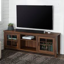 Shop allmodern for modern and contemporary 70 inch tv stands + entertainment centers to match your style and budget. Walker Edison Furniture Company 70 In Dark Walnut Composite Tv Stand 75 In With Doors Hd70csgddw The Home Depot
