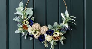 Hobby lobby and their florals and artificial plants are on point! Winter Hoop Wreath Floral Hobby Lobby