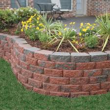 Pavestone 12 In X 7 In Red Charcoal Concrete Wall Block 144 Pieces Per Pa Landscaping Retaining Walls Brick Landscape Edging Rustic Landscaping Front Yard