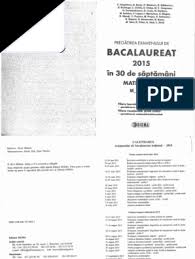 24 march 2018, saturday to 01 april 2018, sunday. Bac 2015 In 30 De Sapt Matematica