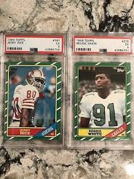 The 1986 topps football set is one of the more iconic football sets ever created and one reason is the green border that each card has. Pin On Football Rookie Cards