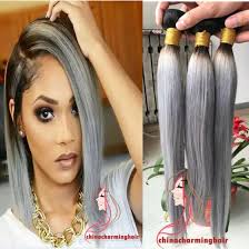 Apply a light conditioner, gently working it through the hair so that every hair strand is moisturized. Shop Hot Sale Top Grade Silky Straight Ombre Grey Weave Human Hair Extensions 3 Pcs 1b Grey Ombre Human Hair Dark Roots Bundles Online From Best Ombre Hair On Jd Com Global Site