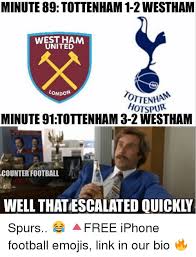 Tottenham hotspur football club est un club anglais de football fondé en 1882 et basé à tottenham, dans la banlieue nord de londres.il évolue en premier league. Funny Tottenham Memes
