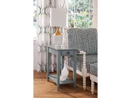 If done incorrectly, the space can instead, opt for especially narrow tables or sideboards, and furniture that is within scale of the for example, if your room is long enough, you can position a living/sitting area a one end of the room. John Thomas Living Room Narrow End Table In Ocean Blue Ot32 2214 Carol House Furniture Maryland